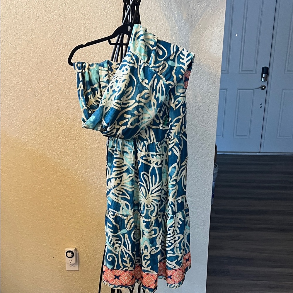 Boho Blue and White Patterned pants